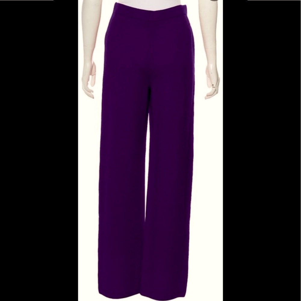 New St John Collection Deep Purple Knit Pants 10